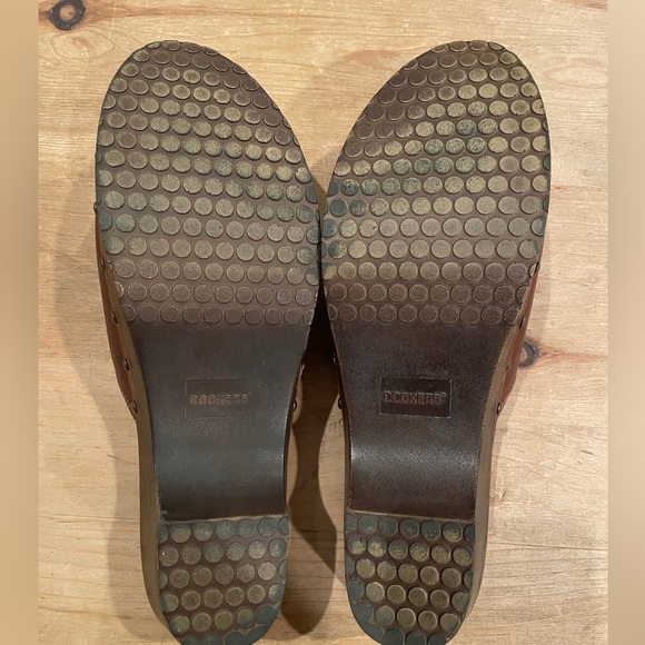 Dockers Leather Boho Tribal cottagecore patchwork studded clogs size 11M - Picture 5 of 6